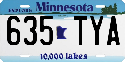 MN license plate 635TYA