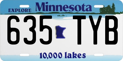 MN license plate 635TYB