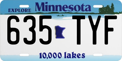 MN license plate 635TYF