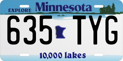 MN license plate 635TYG