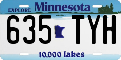 MN license plate 635TYH