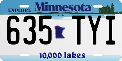 MN license plate 635TYI