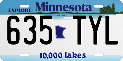 MN license plate 635TYL