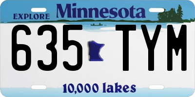MN license plate 635TYM