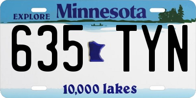 MN license plate 635TYN