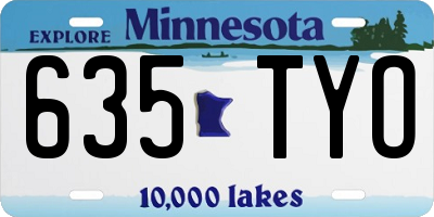 MN license plate 635TYO