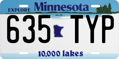 MN license plate 635TYP