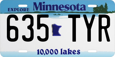 MN license plate 635TYR