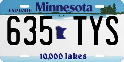 MN license plate 635TYS
