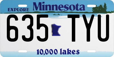 MN license plate 635TYU