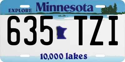 MN license plate 635TZI