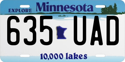 MN license plate 635UAD