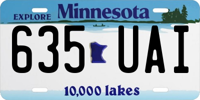 MN license plate 635UAI