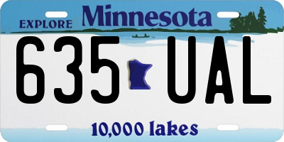 MN license plate 635UAL