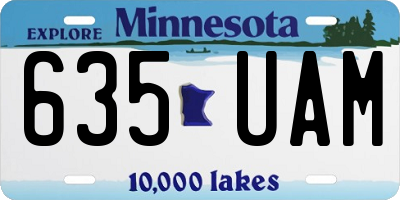 MN license plate 635UAM