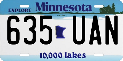 MN license plate 635UAN