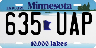 MN license plate 635UAP