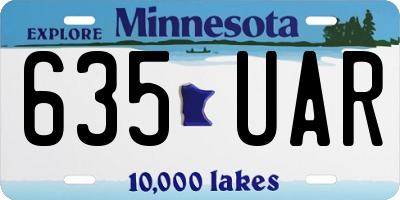 MN license plate 635UAR