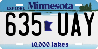 MN license plate 635UAY