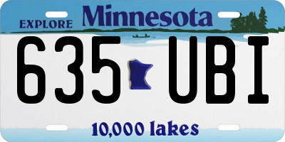 MN license plate 635UBI