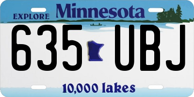 MN license plate 635UBJ