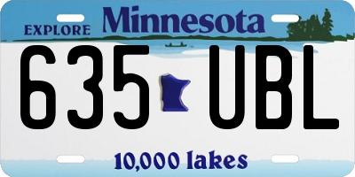 MN license plate 635UBL