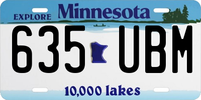 MN license plate 635UBM