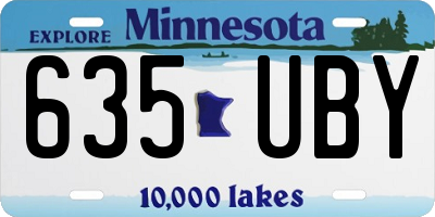 MN license plate 635UBY