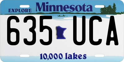 MN license plate 635UCA
