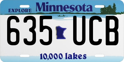 MN license plate 635UCB