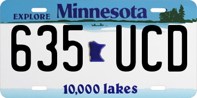 MN license plate 635UCD