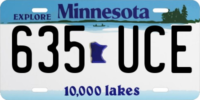 MN license plate 635UCE