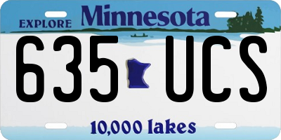 MN license plate 635UCS