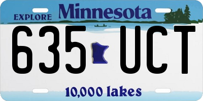 MN license plate 635UCT