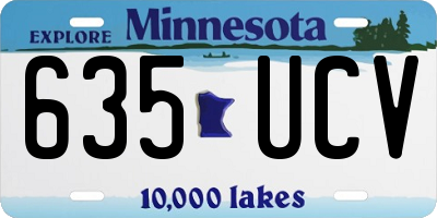 MN license plate 635UCV