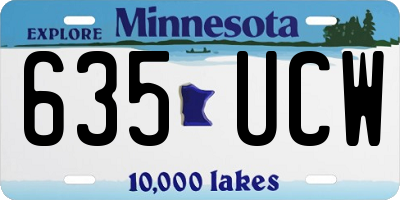 MN license plate 635UCW