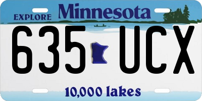 MN license plate 635UCX