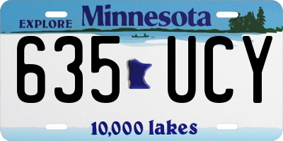 MN license plate 635UCY