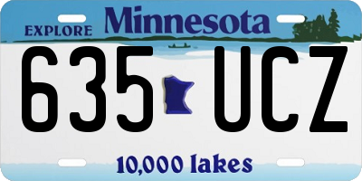 MN license plate 635UCZ