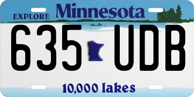 MN license plate 635UDB