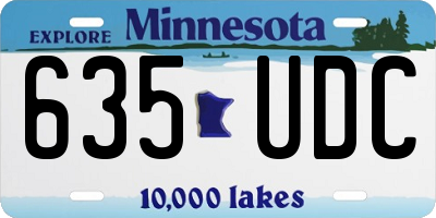 MN license plate 635UDC