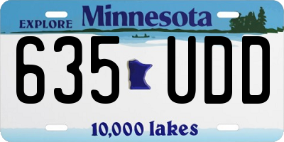 MN license plate 635UDD