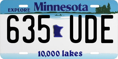 MN license plate 635UDE