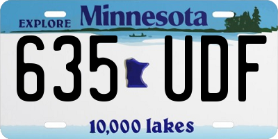 MN license plate 635UDF