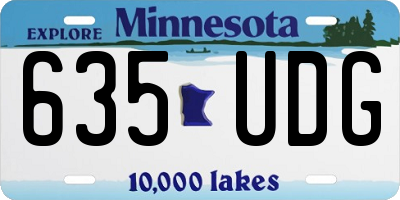 MN license plate 635UDG