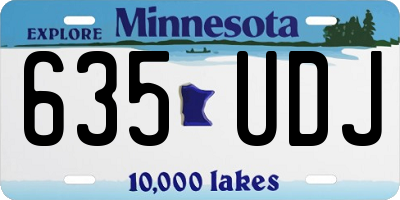 MN license plate 635UDJ