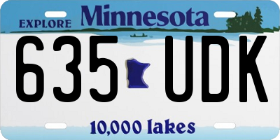 MN license plate 635UDK