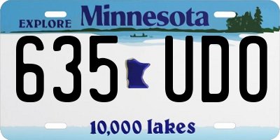 MN license plate 635UDO