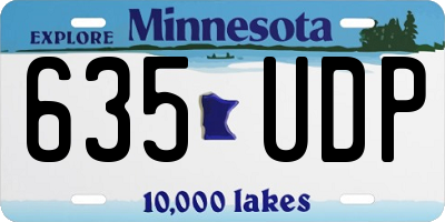 MN license plate 635UDP