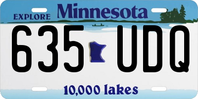 MN license plate 635UDQ